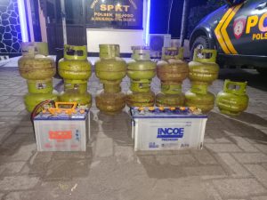 Tiga Kali Beraksi, Pelaku Pencuri Elpiji Subsidi Dibekuk Dengan Barbuk Belasan Tabung. 