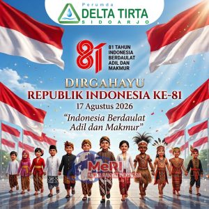 Perumda DELTA TIRTA Kabupaten Sidoarjo Mengucapkan DIRGAHAYU REPUBLIK INDONESIA Ke-81