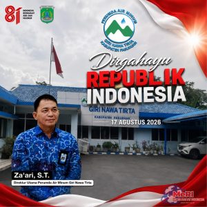 Perumda GIRI NAWA TIRTA Ucapkan DIRGAHAYU REPUBLIK INDONESIA Ke-81