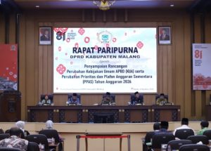 Bupati dan Wakil Bupati Malang Hadiri Paripurna Penyampaian Perubahan KUA-PPAS 2026