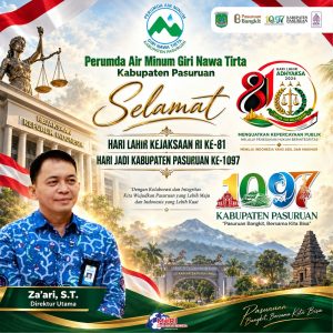 PERUMDA Air Minum Giri Nawa Tirta Ucapkan Selamat Hari Lahir Kejaksaan Dan Hari Jadi Kabupatem Pasuruan