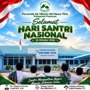 Plt Dirut Perumda Air Minum Giri Nawa Tirta Mengucapkan Selamat Hari Santri Nasional 2026